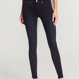PAIGE Women's Hoxton High Rise Ankle Skinny Jeans Mona Wash Dark Blue Size 27